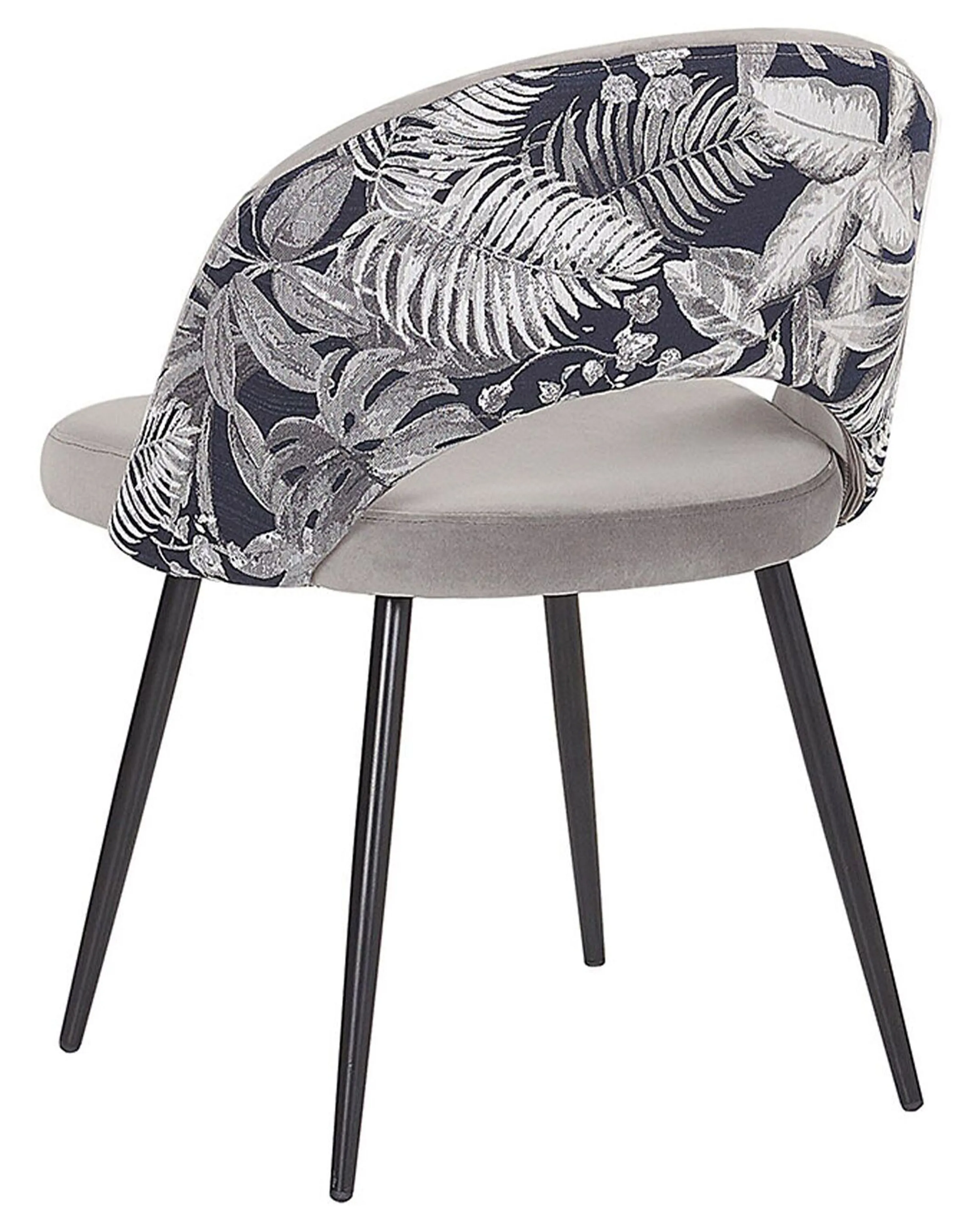 Set van 2 eetkamerstoelen VIVIAN Fluweel Grijs