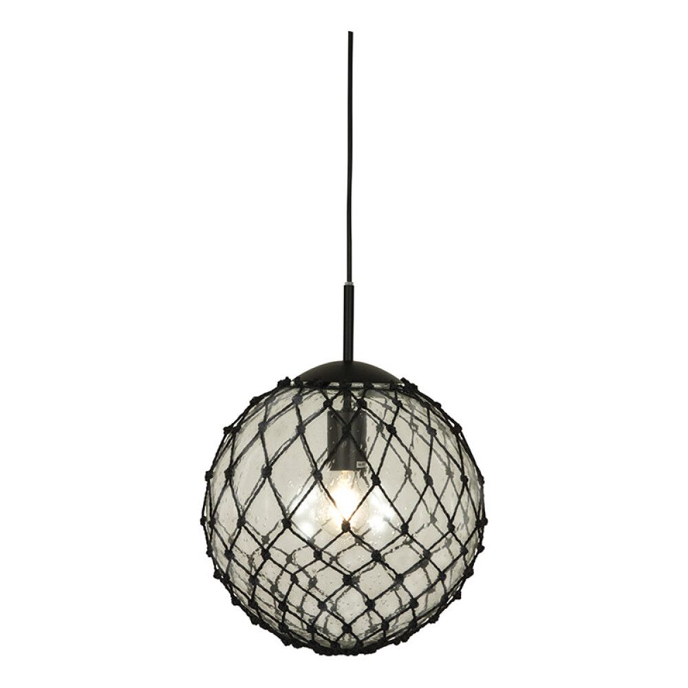 TAKLAMPE ANETA LIGHTNING MARINE 30CM SVART/GLASS