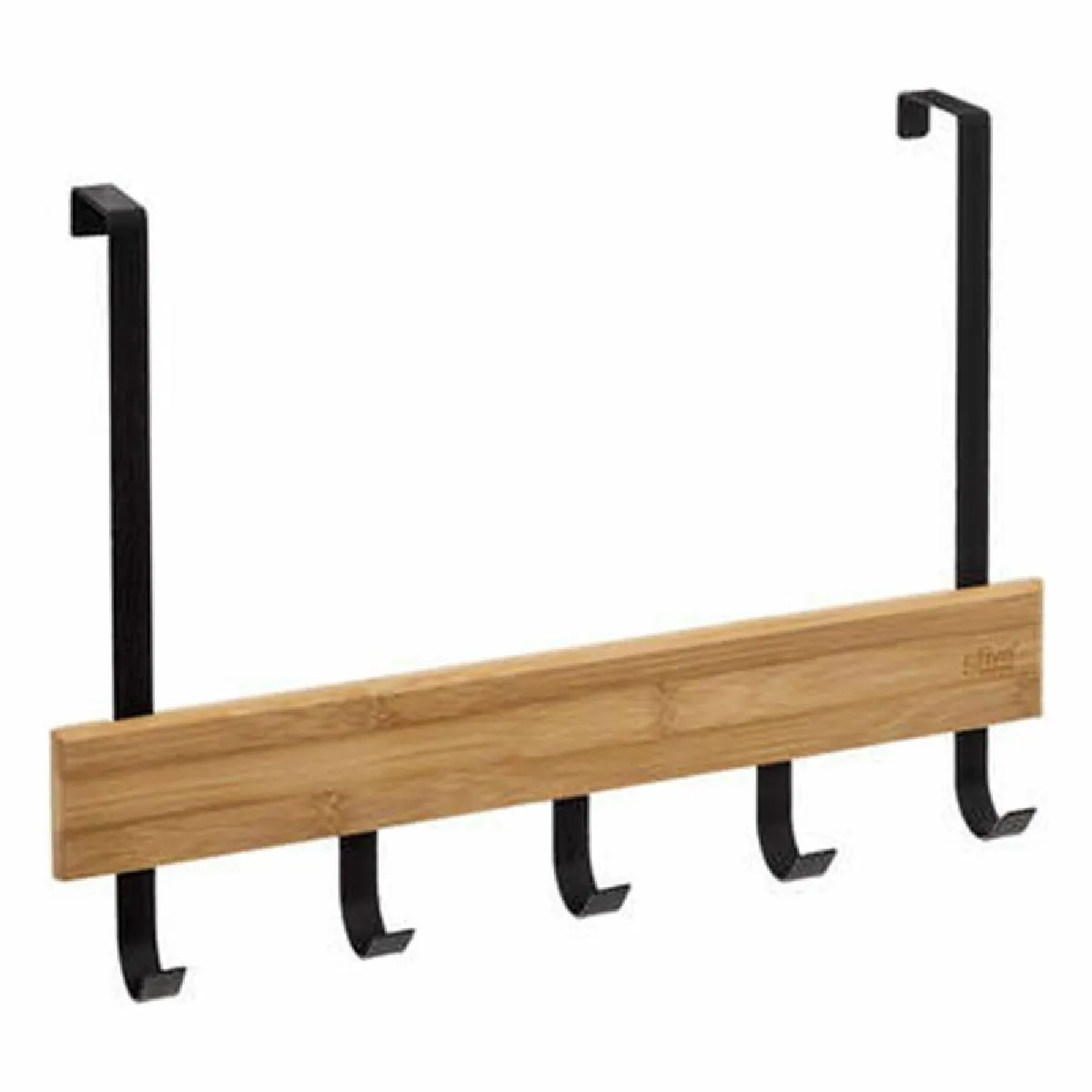 Porte-serviettes en bambou Natureo - Noir
