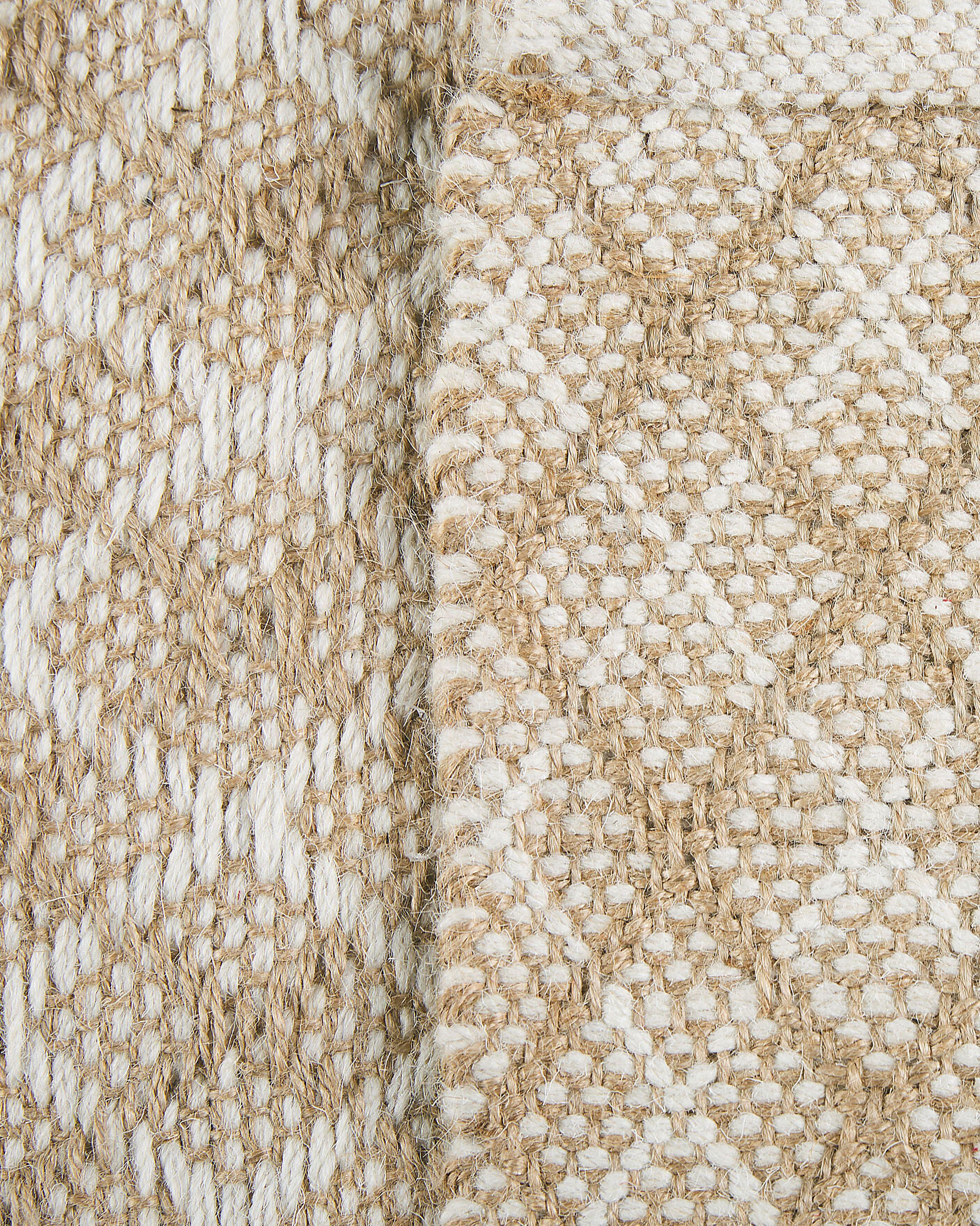 Vloerkleed AKBEZ Lichtbeige 50 x 80 cm Jute