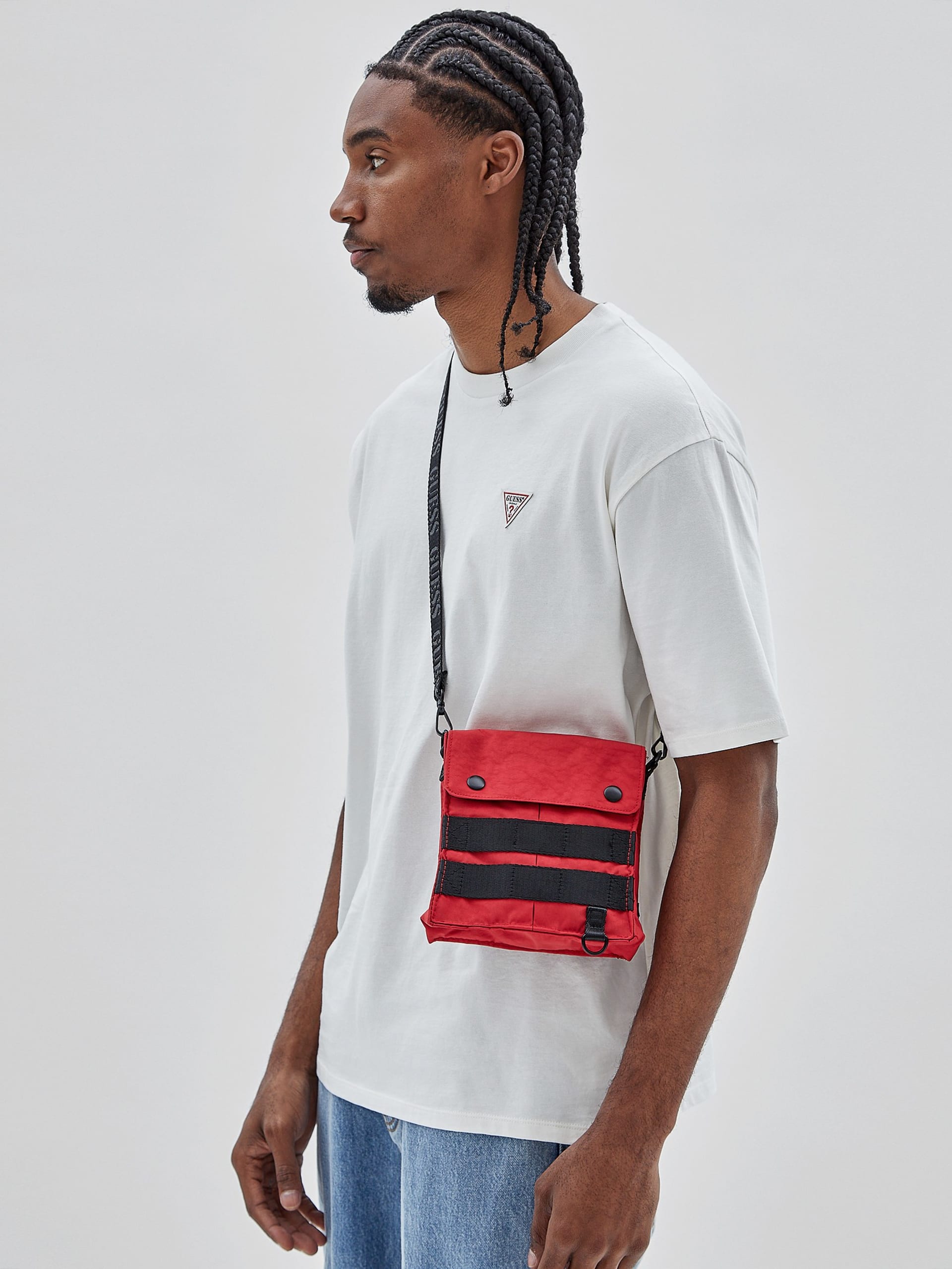 Bolsa lateral utilitária de nylon GUESS Originals