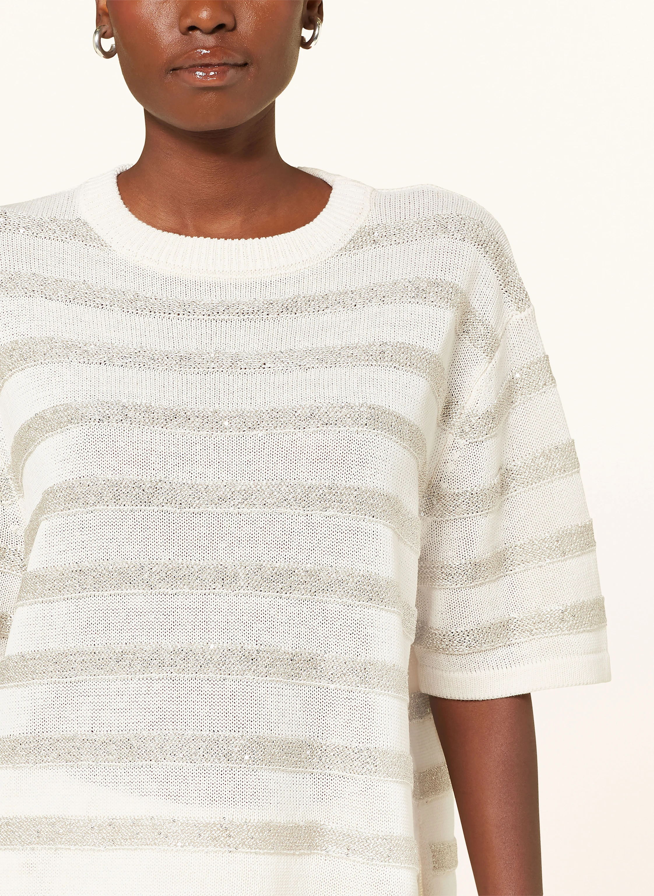 MARC AUREL Strickshirt mit Pailletten