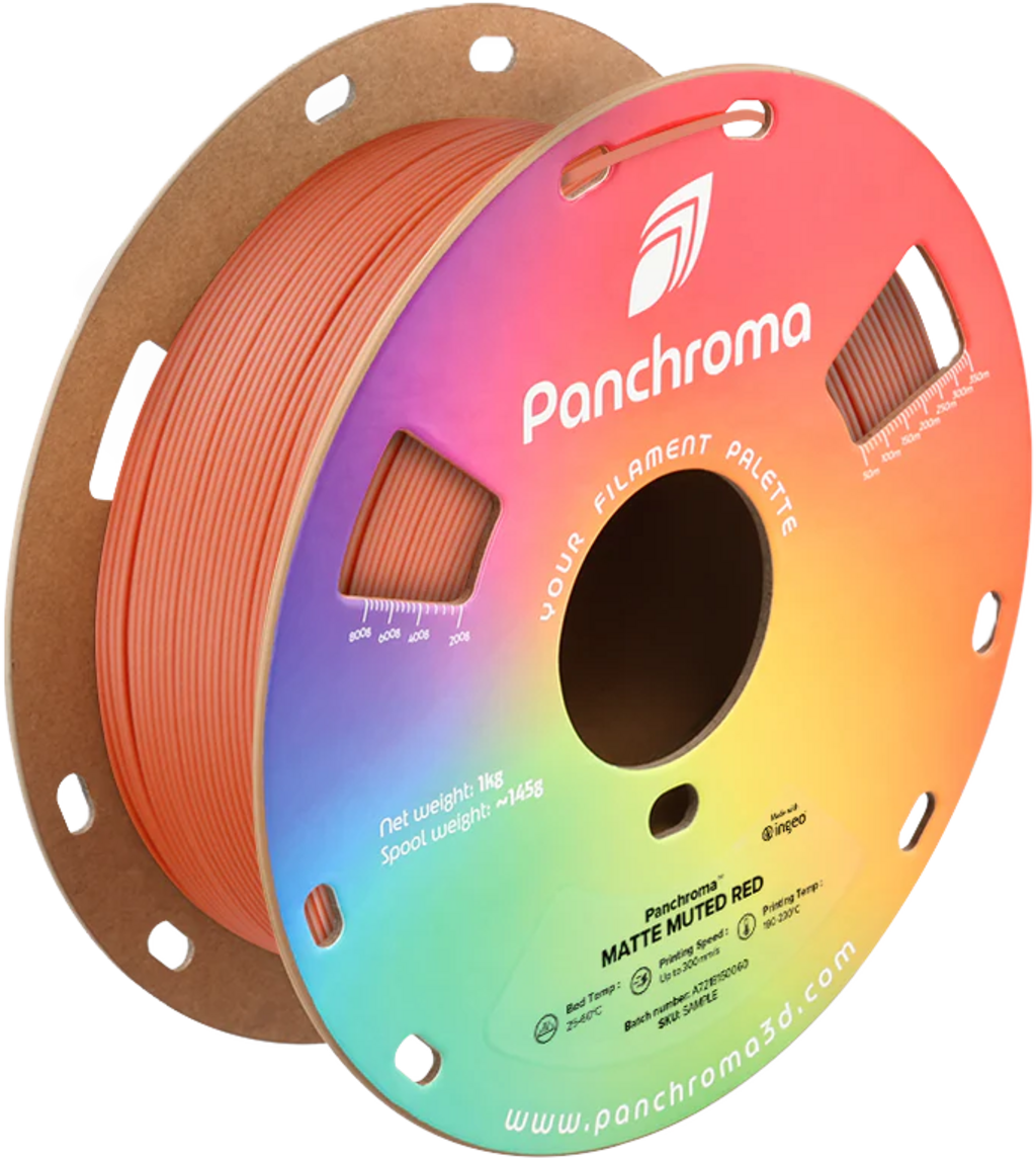 Polymaker  Panchroma™ PLA Matte Muted Red, 1,75 mm / 1000 g    Matte Eleganz in Army Muted Red