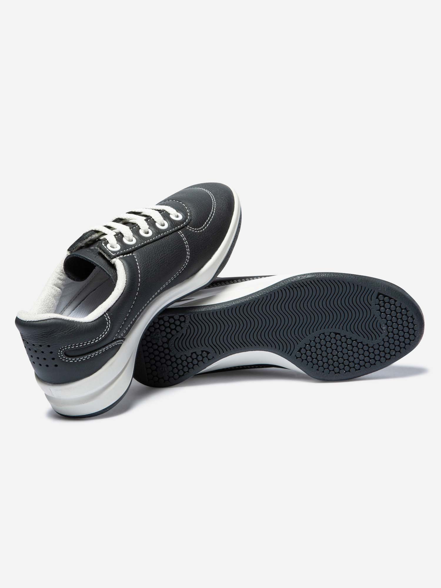 Baskets Femme Confort Dessus Cuir Marine