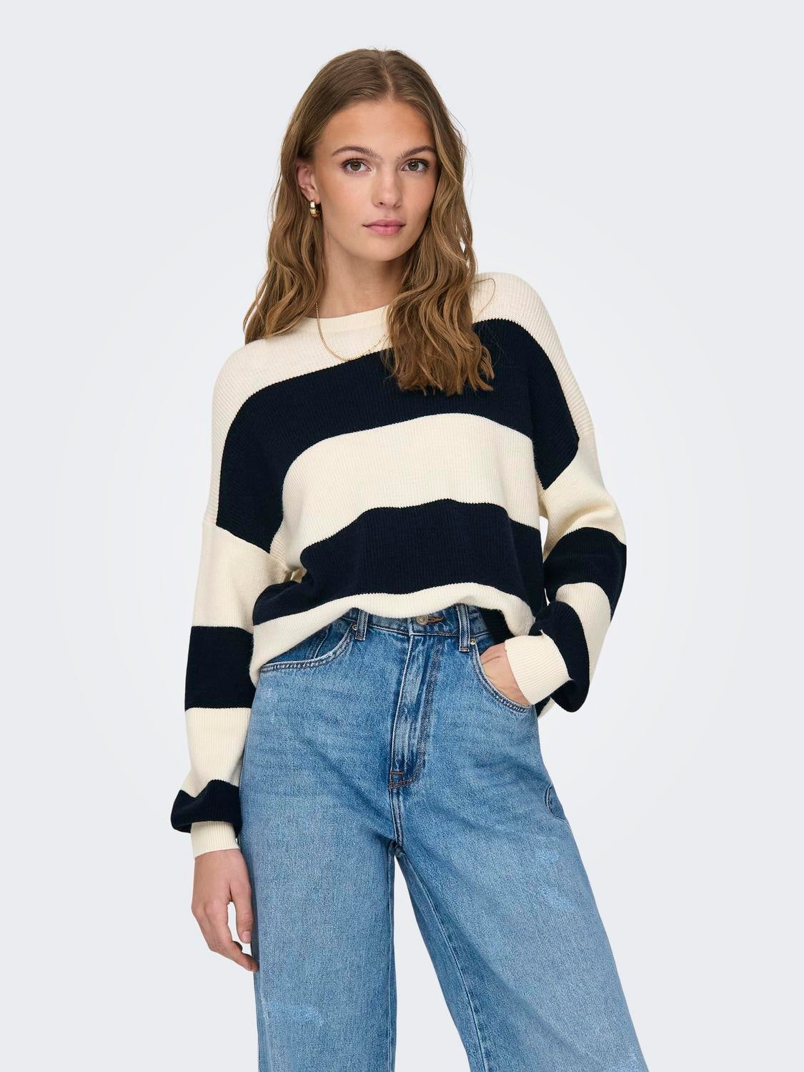 ONLATIA Strickpullover Whitecap Gray