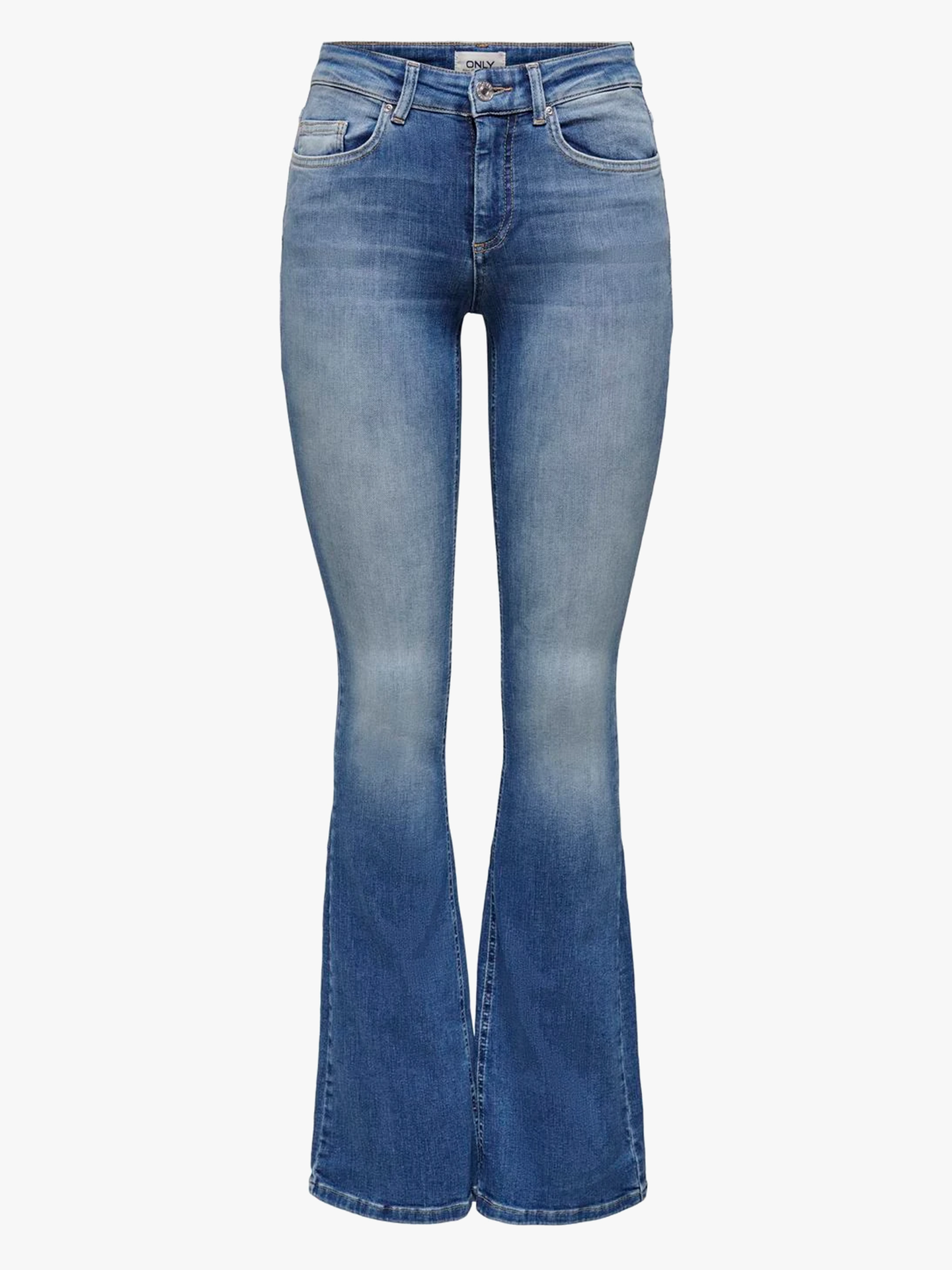 Blush Mid Flared Denim