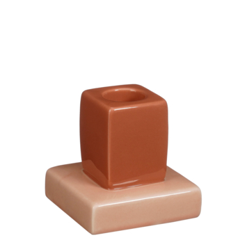 Kandelaar Theo-Bert Pot roze terra 7 x 7 x 7 cm