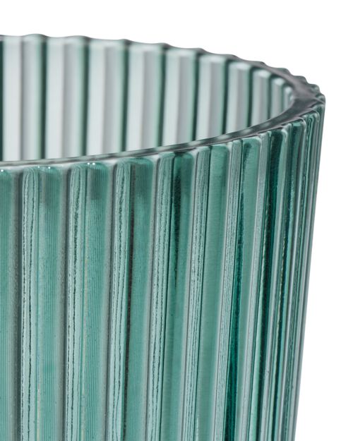 porte-bougie M verre nervuré