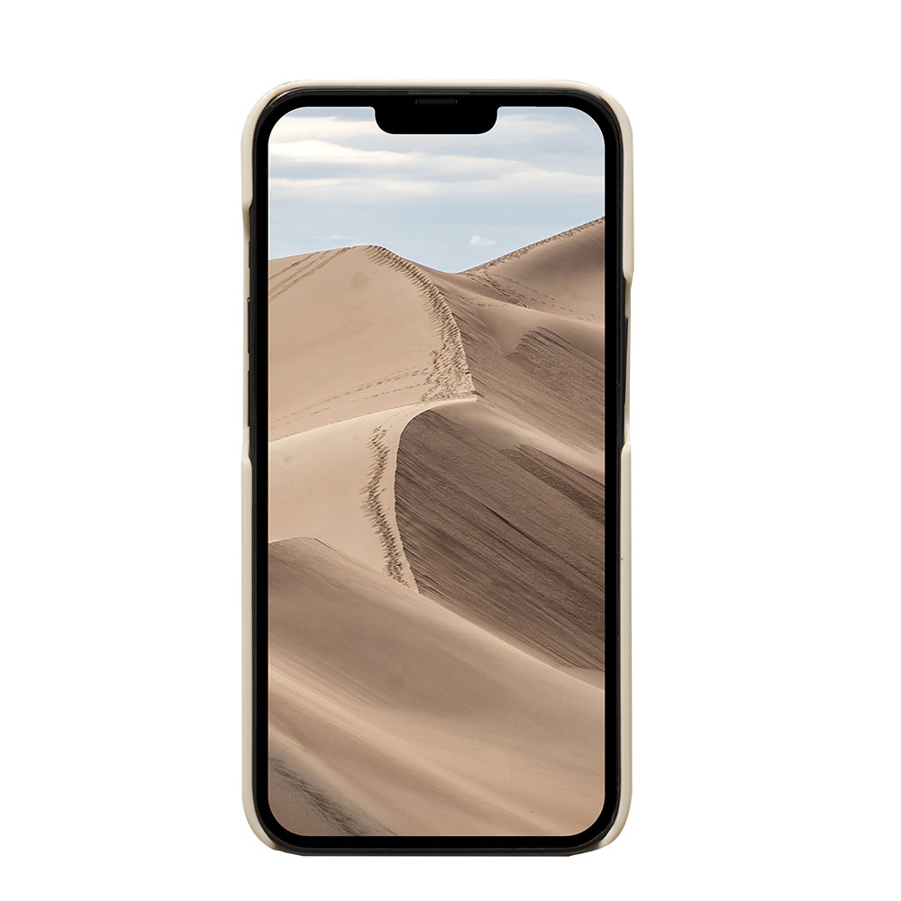 iPhone 13 2in1 Book Cover Echtleder Tasche mit RFID Schutz New York (NY61SADU5575) - Sand Dune
