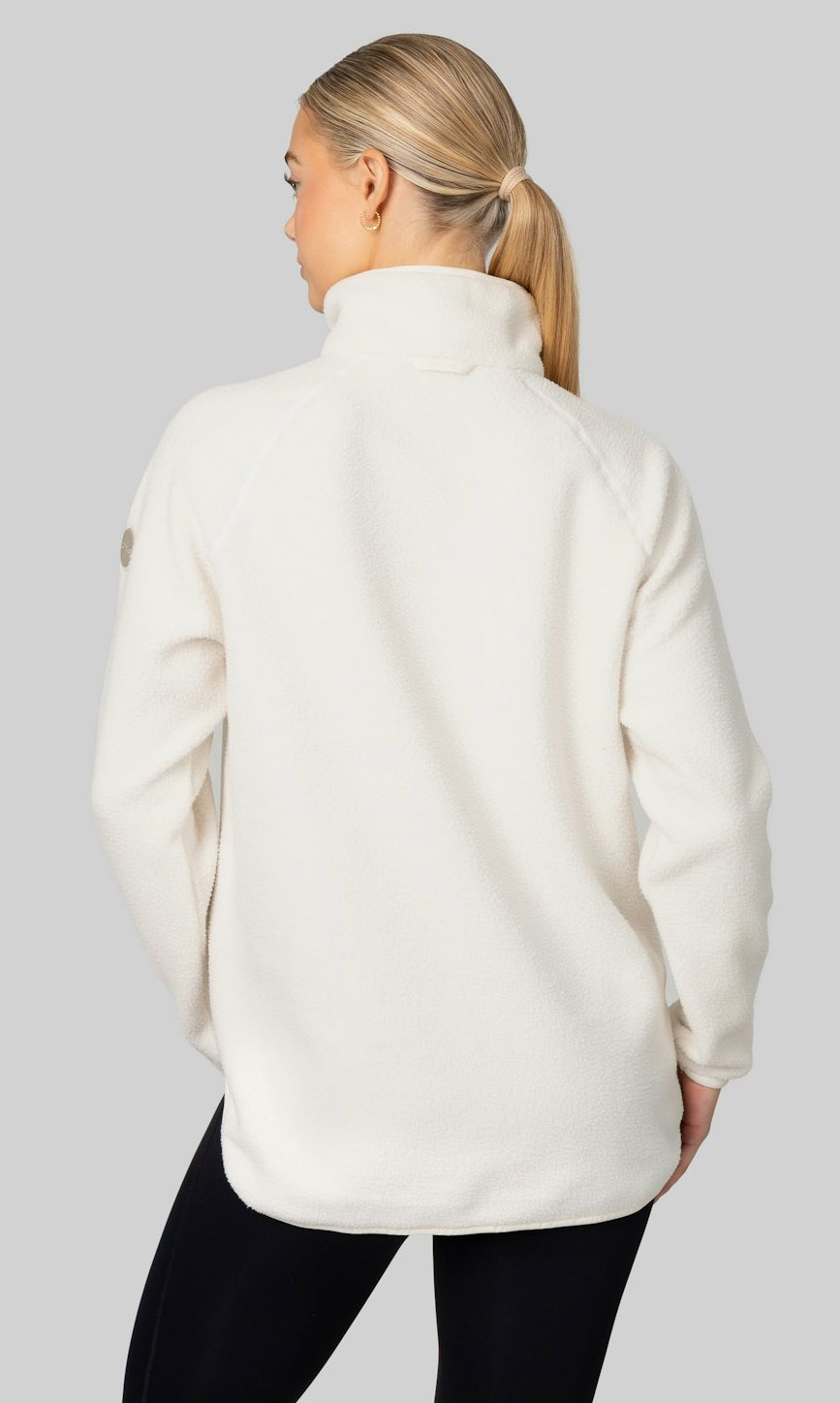 Fusion Pile Oversized Henley Tofu White
