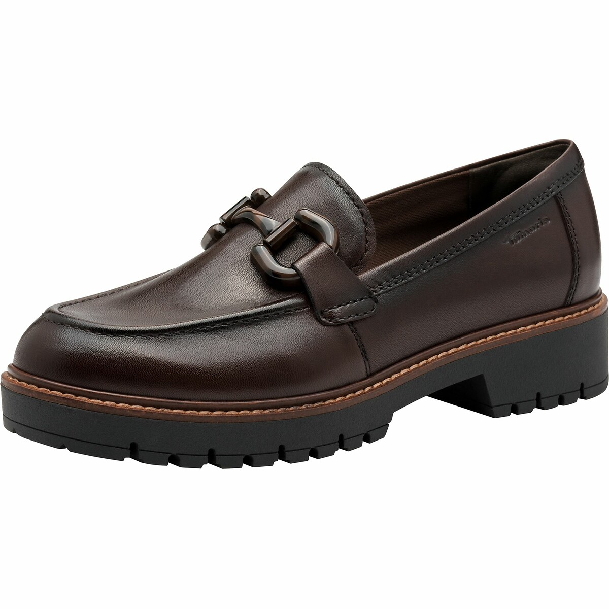 TAMARIS<br>Mocassins em leer