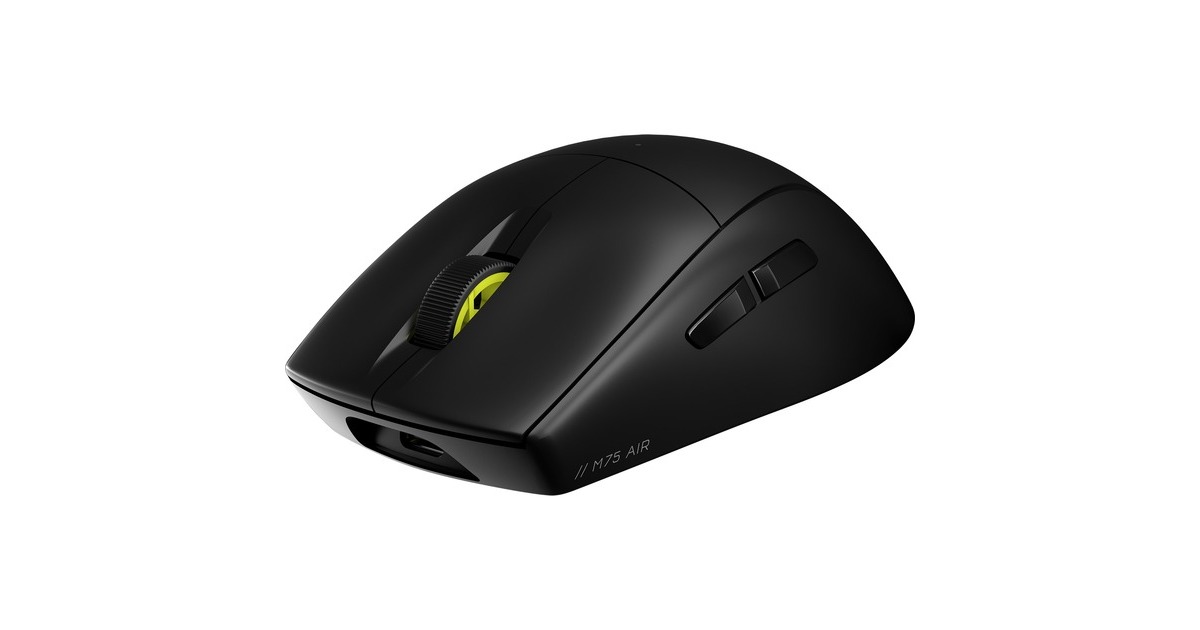 CorsairM75 AIR WIRELESS Ultralichte gaming muis  (Zwart, 100 - 26.000 dpi | 2,4 GHz | Bluetooth 4.2 | USB 2.0)