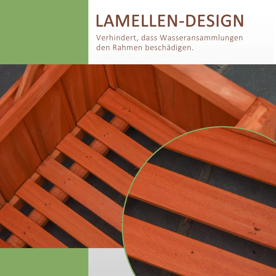 Outsunny Planzkasten mit Rankgitter gelb