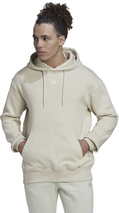 adidas Essentials FeelVivid Cotton Fleece Drop Shoulder hættetrøje Brun