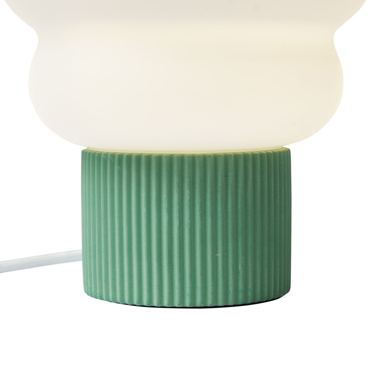 Japandi tafellamp groen met opaal glas 18cm - Kumo