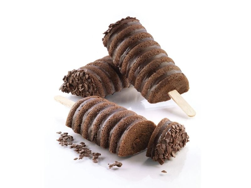 Silikomart Glaceform Silikonform für Eis – Tango Weiss 2 Formen a je 2 Mulden samt Holzstäbchen und Rezept