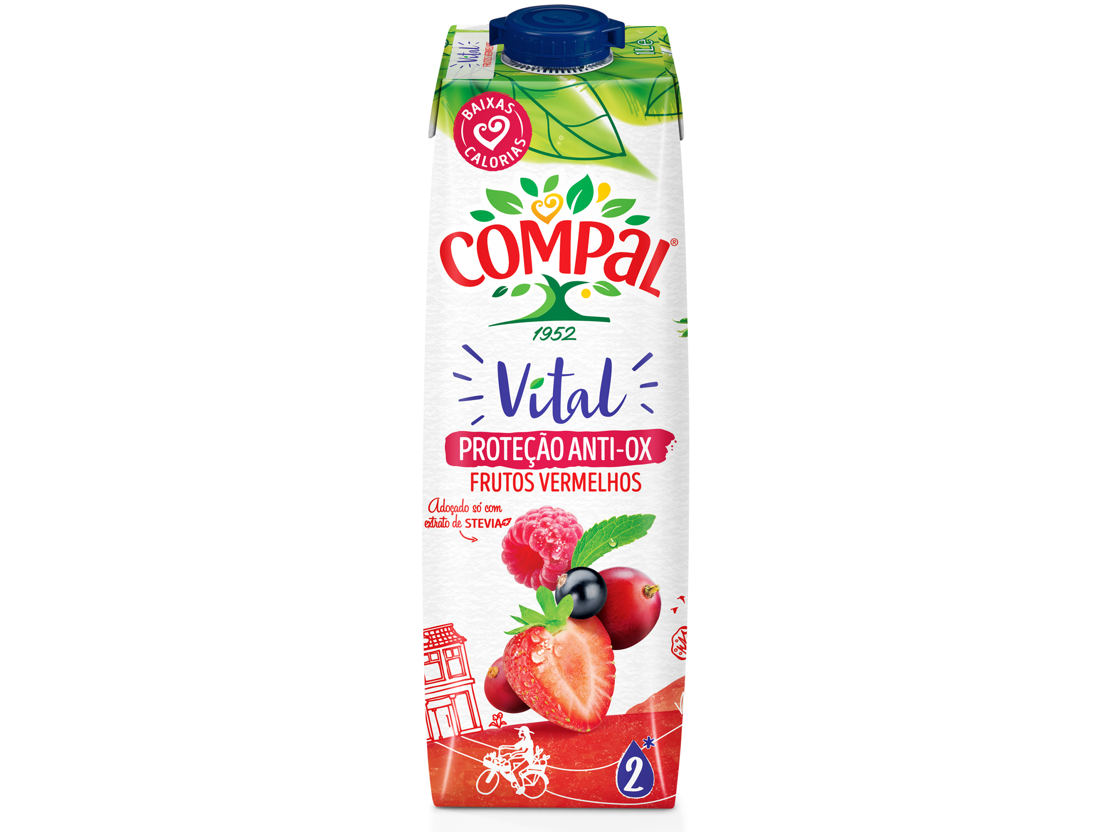 NÉCTAR COMPAL VITAL FRUTOS VERMELHOS 1L