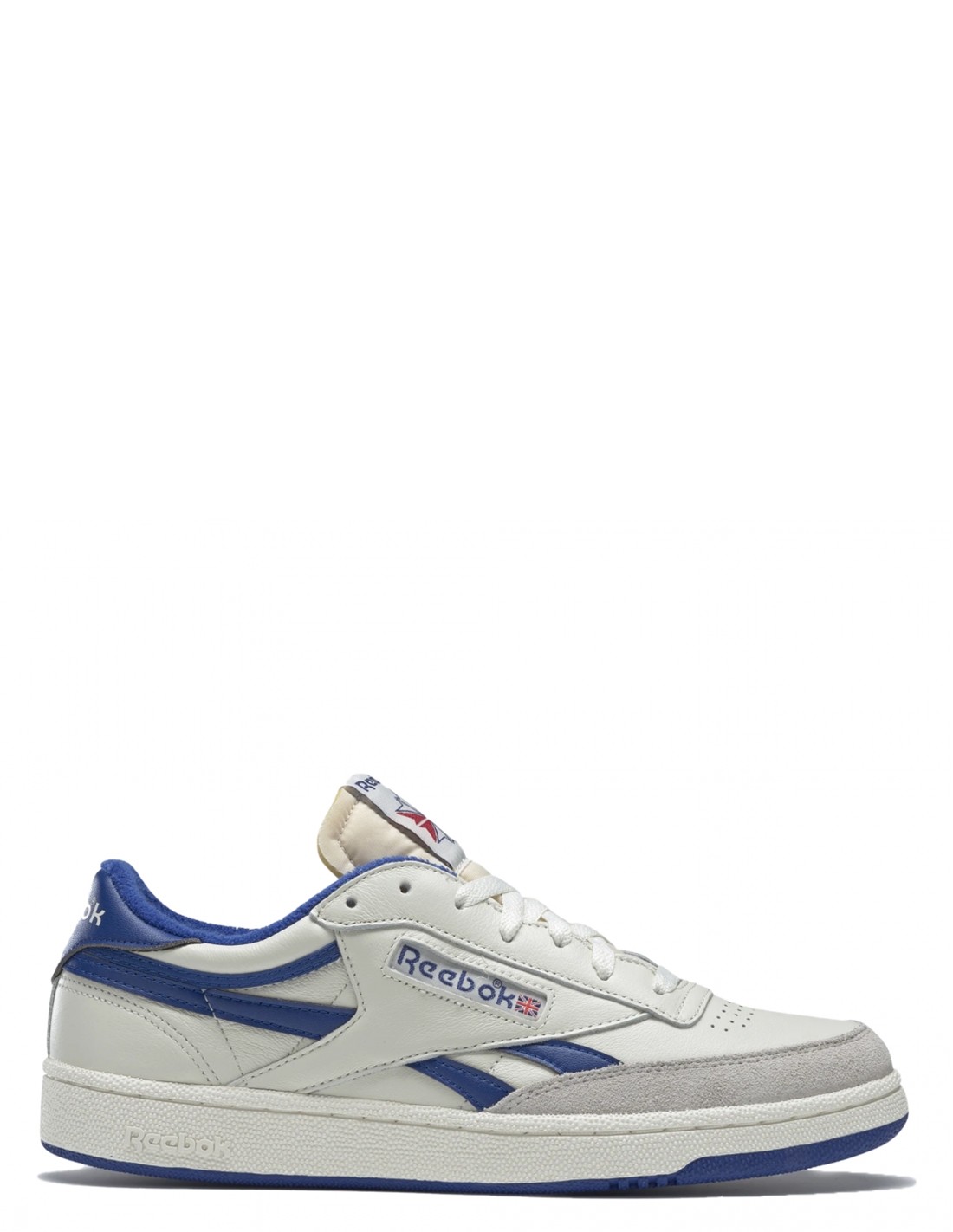 reebok sneakers mixte club c revenge vintage cuir blanc/bleu