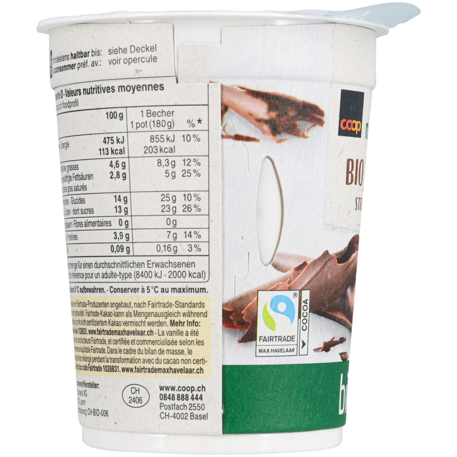 Naturaplan Bio Fairtrade Joghurt Stracciatella 2x180g
