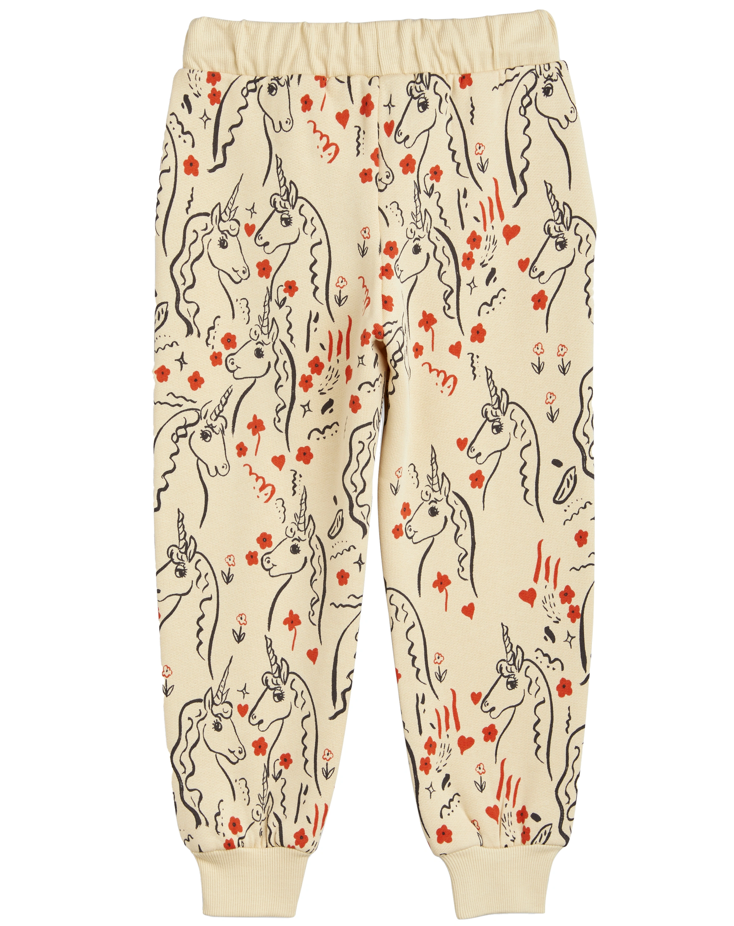 Sweathose SCOTTISH UNICORNS AOP in yellow