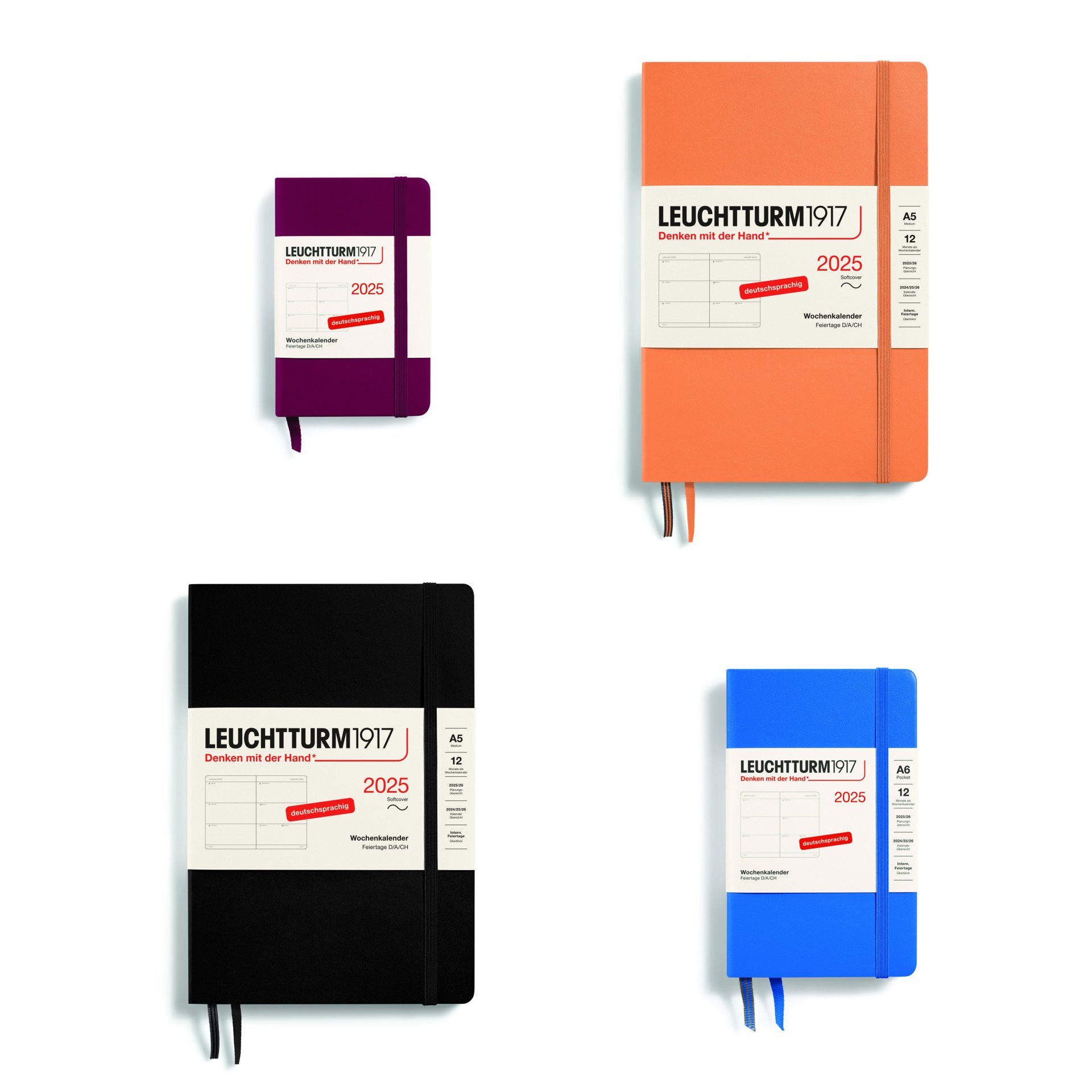 Leuchtturm Wochenkalender 12 Monate