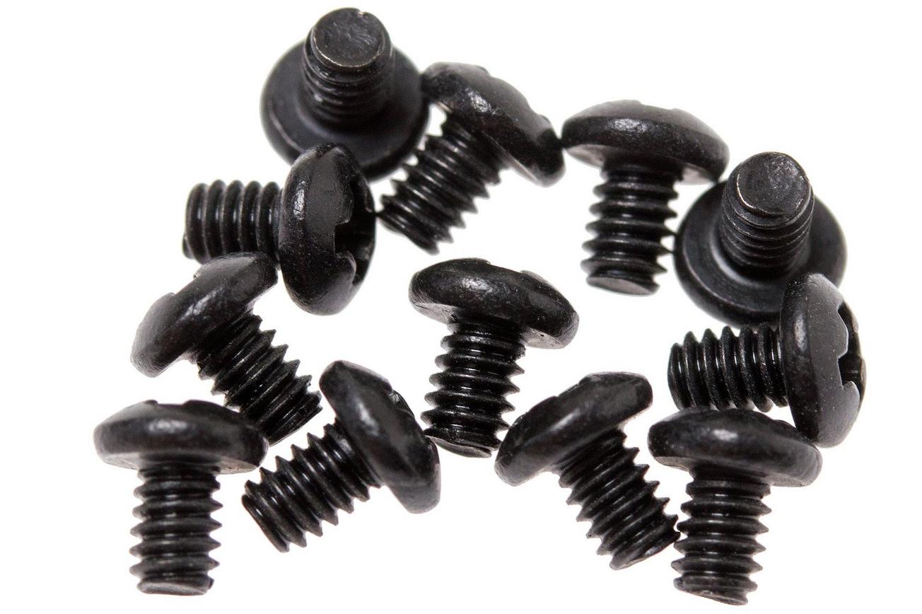 Rick Hinderer Clip & Filler Tab Screws Black, set van 12