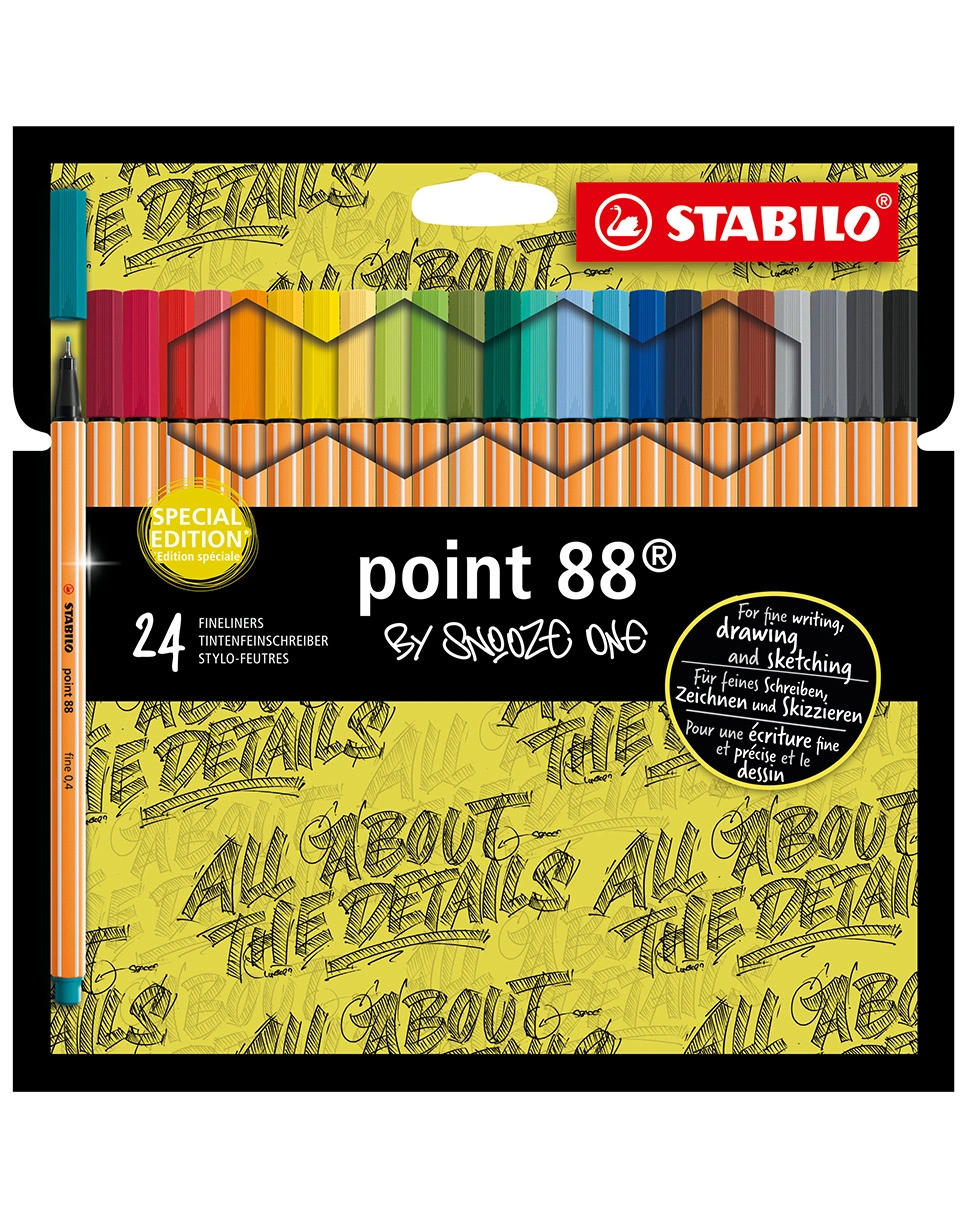 Fineliner STABILO® point 88 BY SNOOZE ONE 24er-Pack