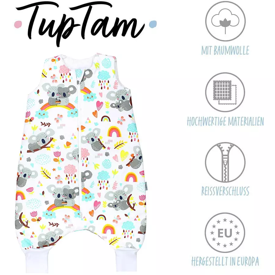 TupTam Baby Winter Schlafsack mit Beinen orangepink