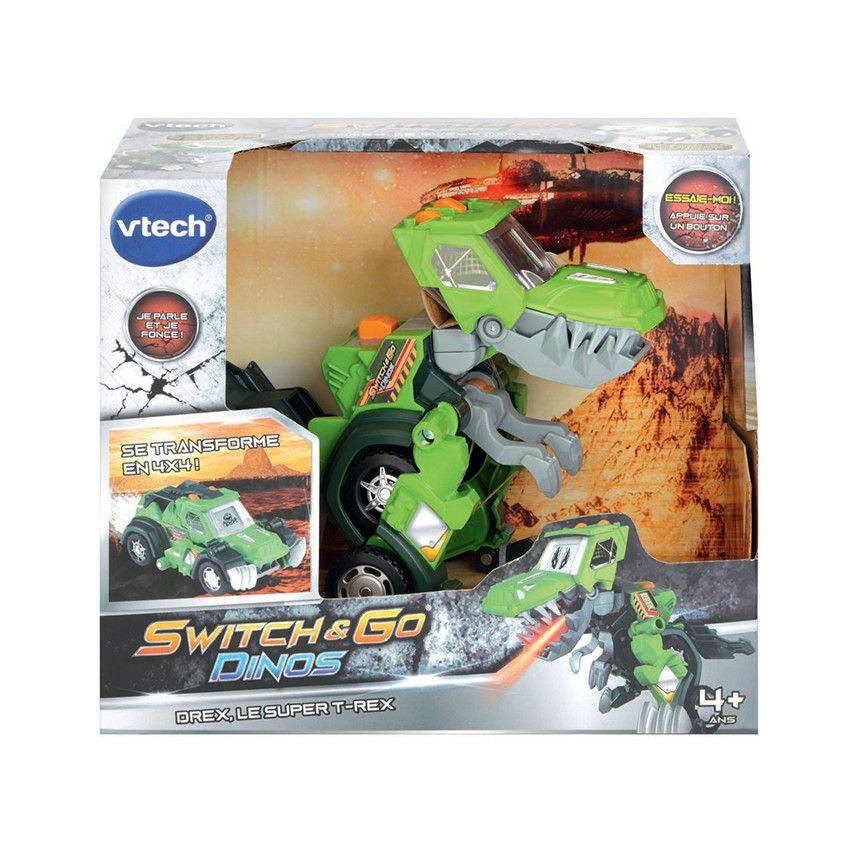 Voiture Switch & Go Dinos - Drex Super T-Rex - Ecru