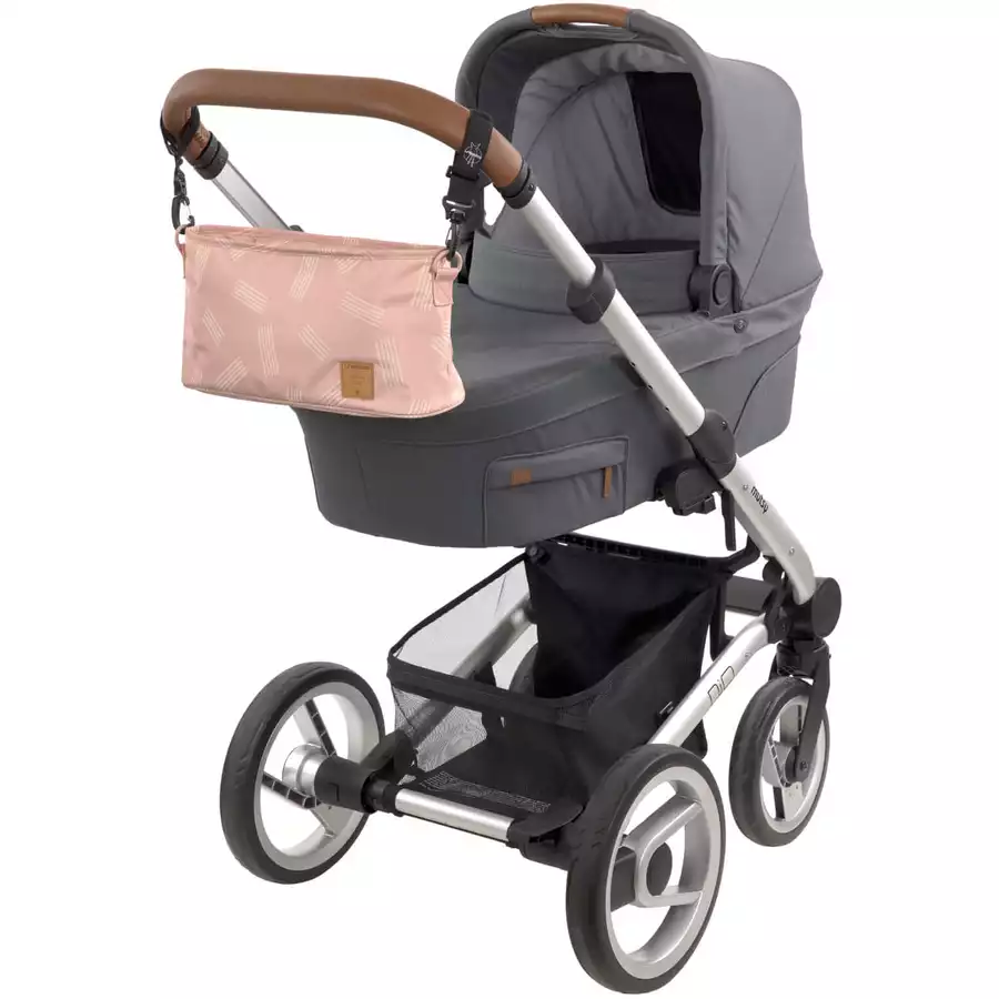 LÄSSIG Organizer für Kinderwagen  Soft Stripes rose