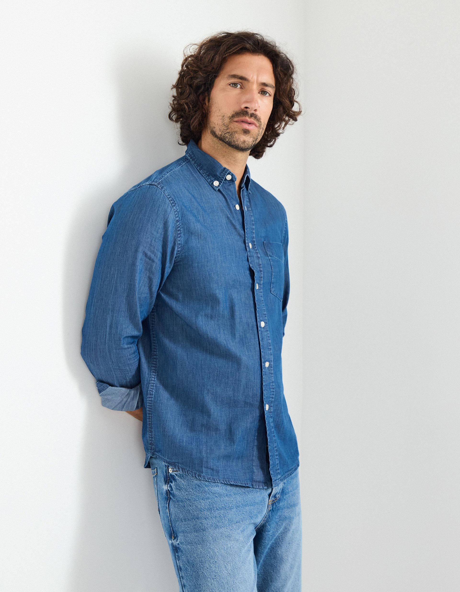 Camisa de Ganga, Homem, Azul
