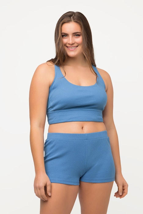 Bustier, Rippjersey, Carree-Ausschnitt, Biobaumwolle