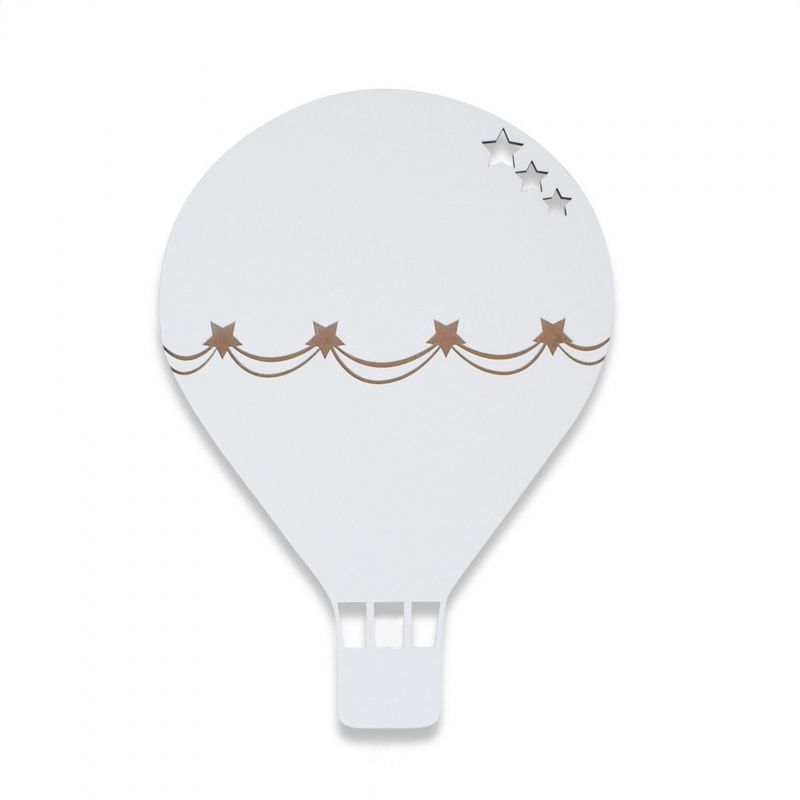 Maseliving Luftballong Lampe i Eik, Hvitmalt