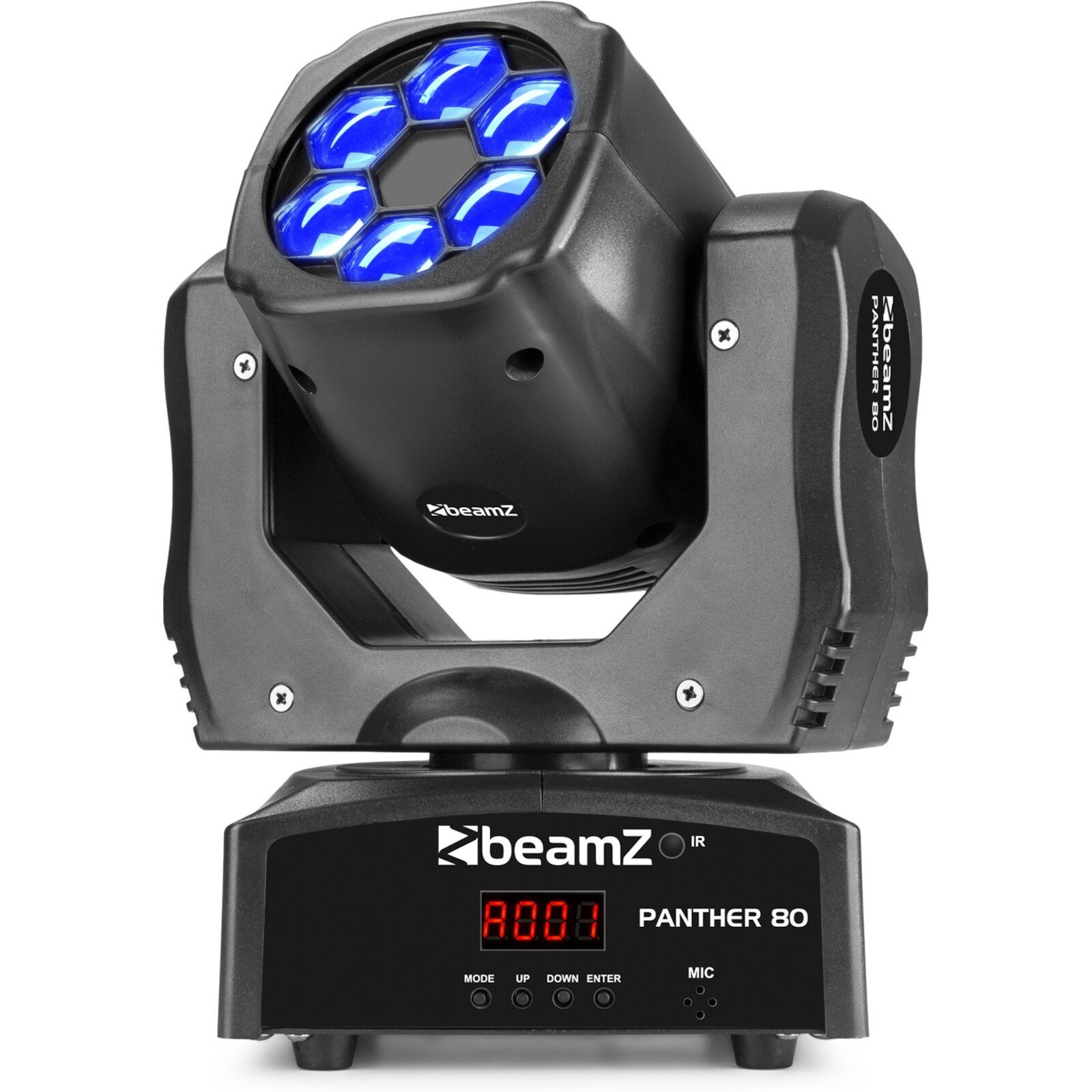 BeamZ Panther 80 LED 6x 12W RGBW moving head met roterende lenzen