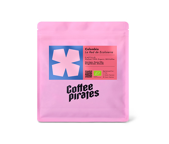 Coffee Pirates – Colombia La Red de Ecolssierra Bio Espresso – 250 g Ganze Bohne