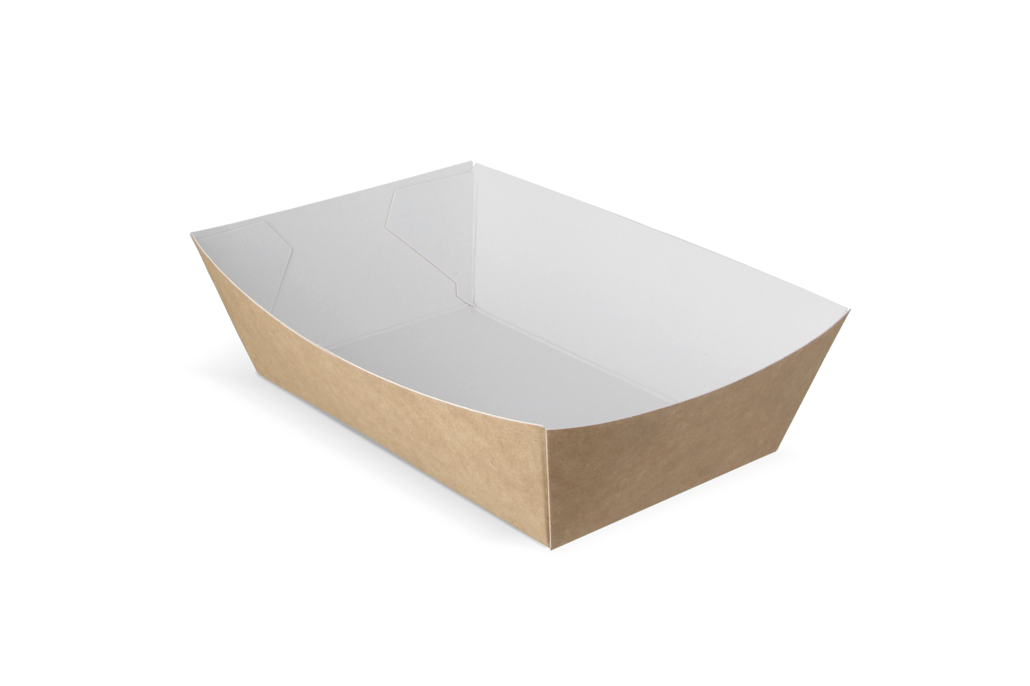 Frietbakjes A13 kraft/wit BIO