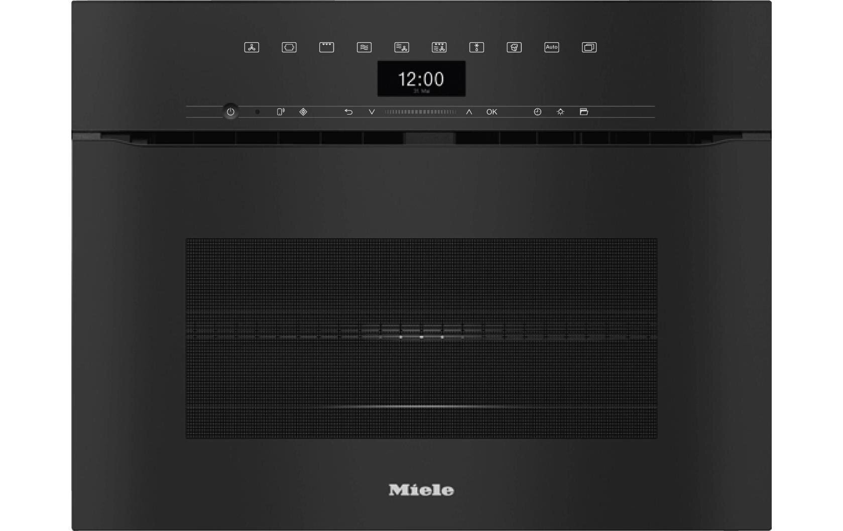 Einbaubackofen mit Mikrowelle H 7440-60 BMX Schwarz<br>Griffloser Kompakt-Backofen mit Mikrowelle