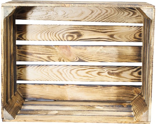 Vintage gevlamde fruitdoos 50x40x30 cm