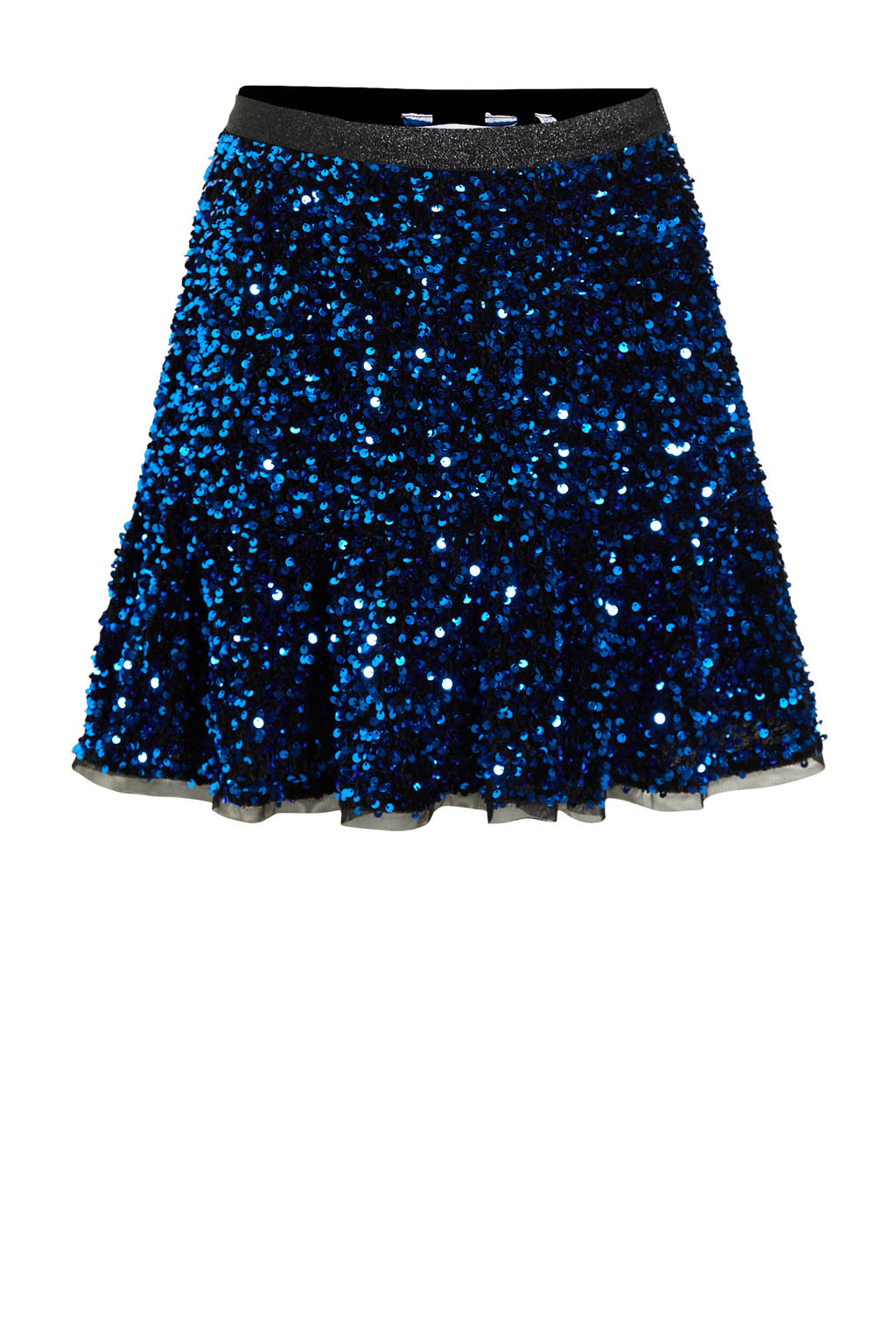 anytime rok met pailletten blauw