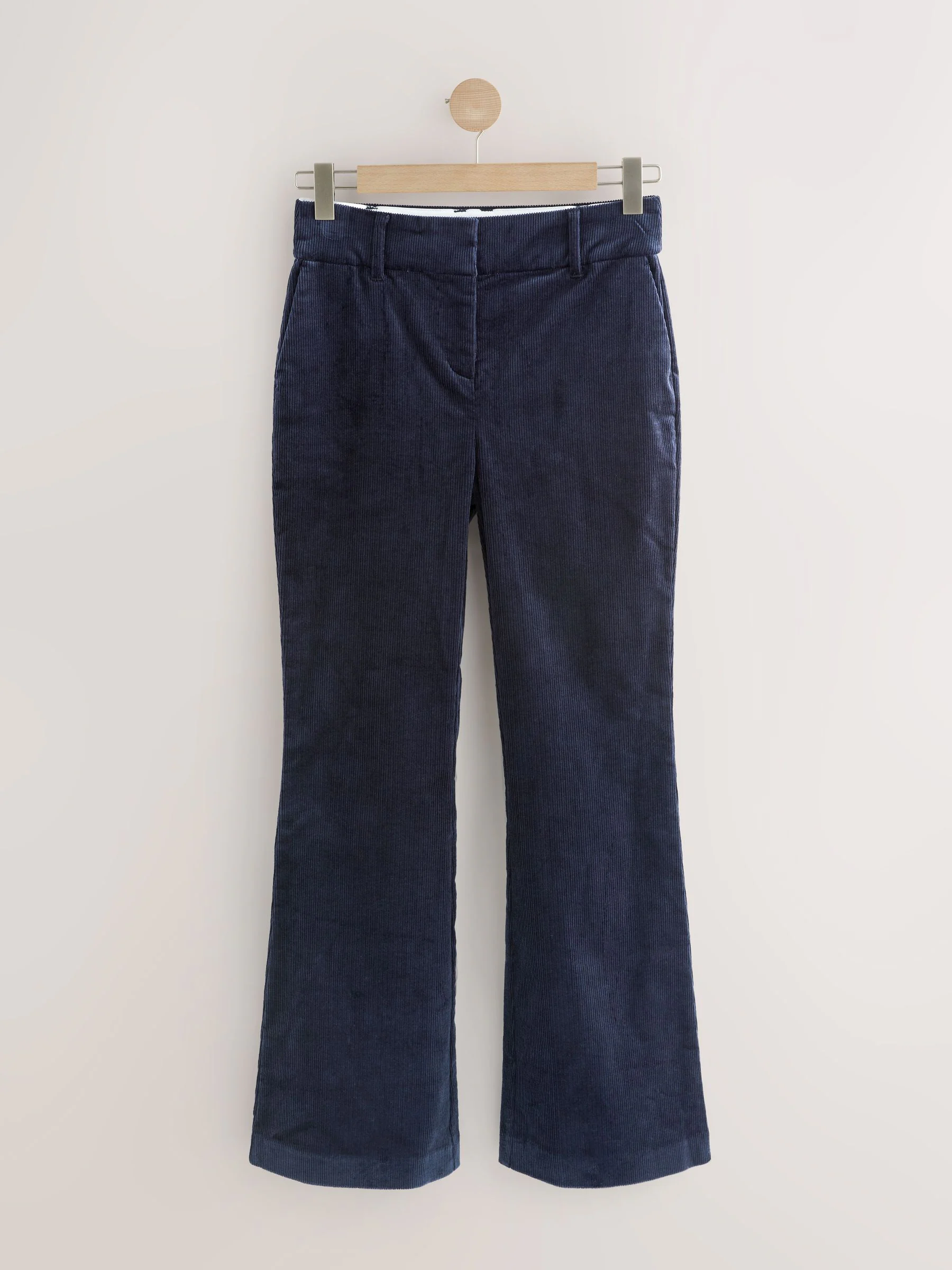 Marineblauw - N. Premium Cord Bootcut Broeken