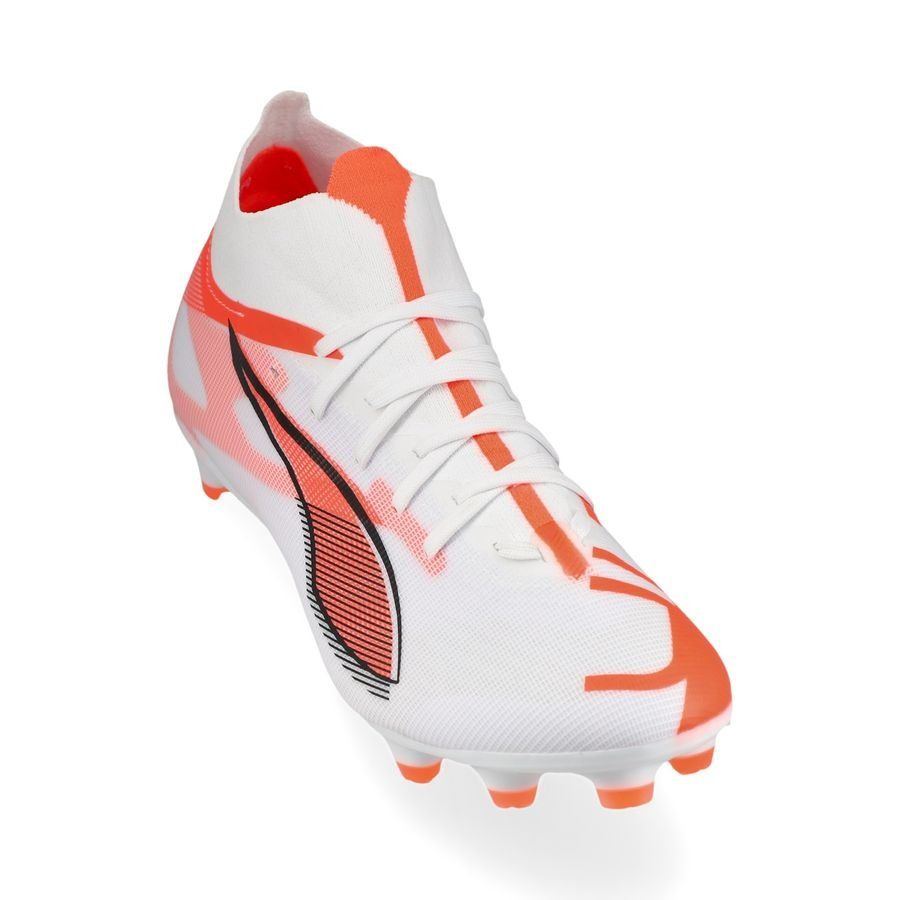PUMA Ultra 5 Match   FG/AG Unlimited - Blanc/Noir/Glowing Red Femme