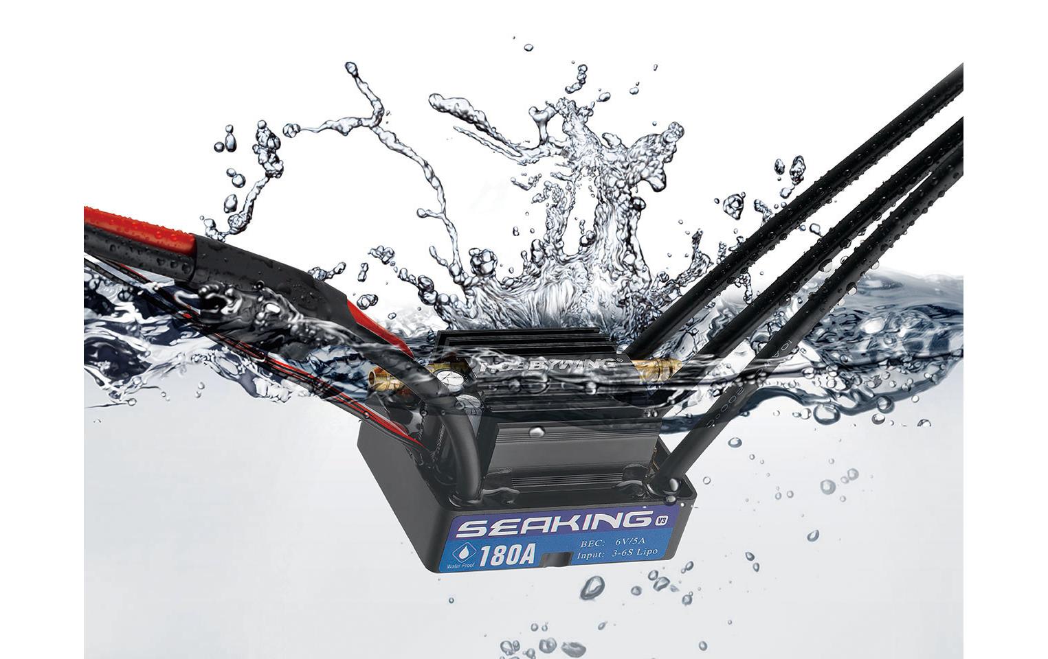 Regler Seaking 180A V3 2-6S, für Boote<br>Wassergekühlter Brushless Regler für Modellboote