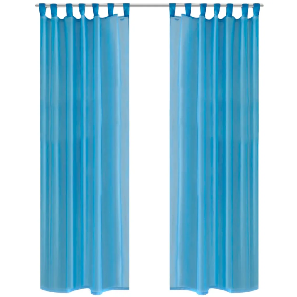 VidaXL Rideau fin 2 pcs - Turquoise