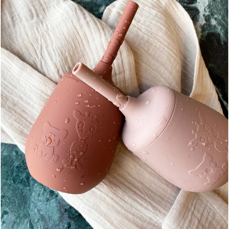 nuuroo Trinkbecher mit Strohhalm Adita 230ml, Mahogany