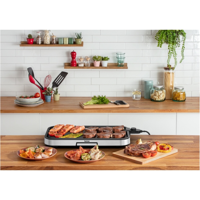 Plancha Tefal Giant Revêtement Antiadhésif, Thermostat Réglable, 12 Personnes 2300 W CB631D10