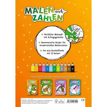 Ravensburger Malen nach Zahlen Malbuch Dinosaurier