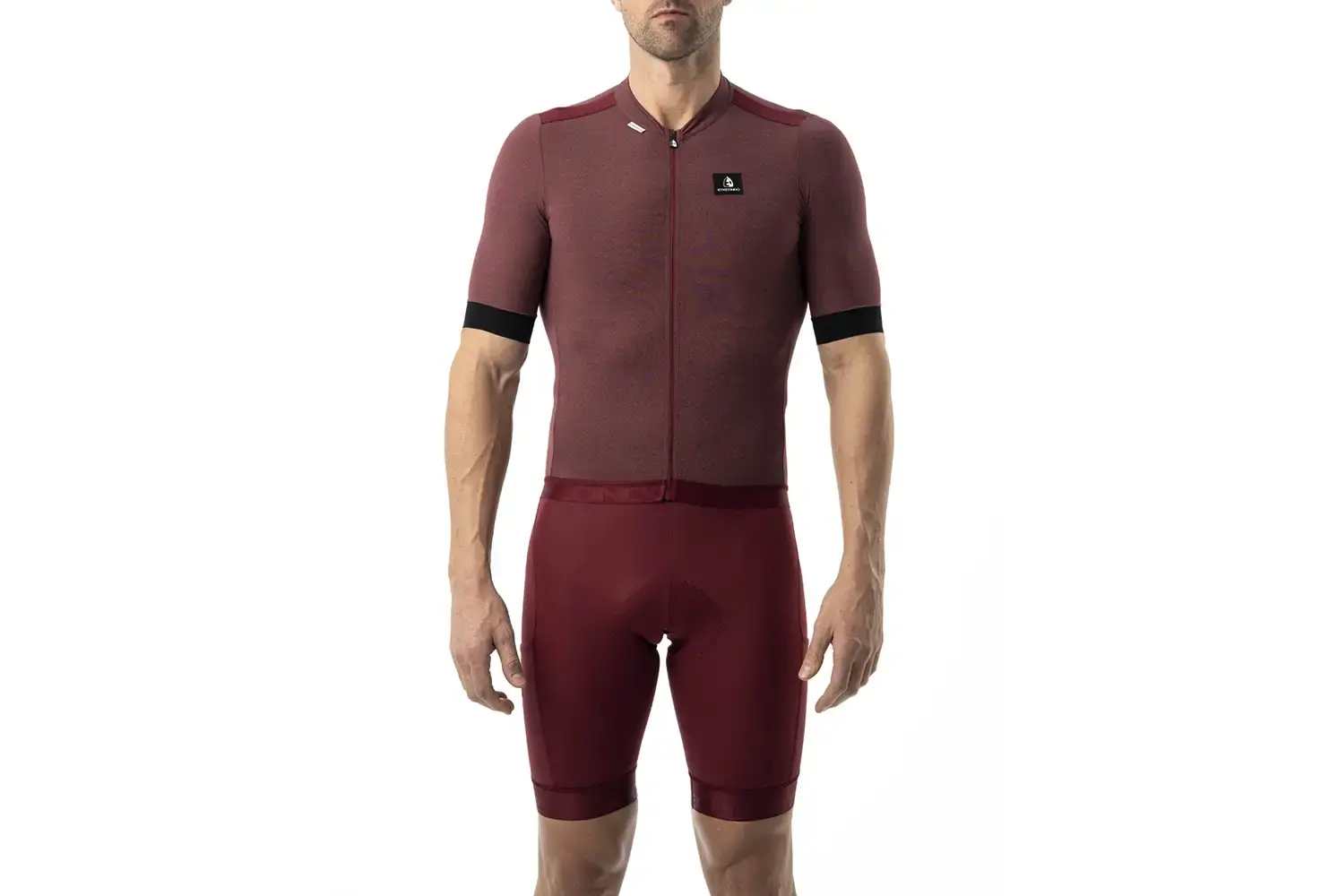 Etxeondo Ondar Fietsshirt Korte Mouwen Donkerrood Heren