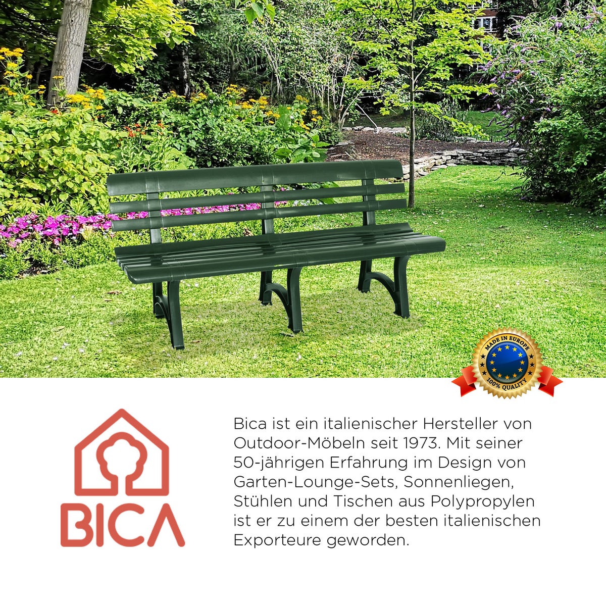 BICA Olimpia 3-zits tuinbank in groen