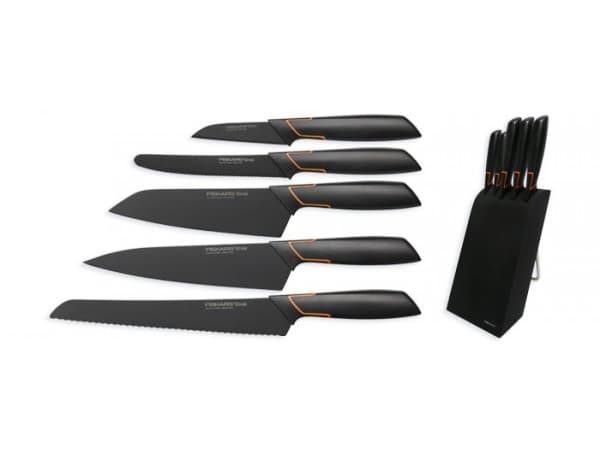 Fiskars - Knivblokk og knivsett - 5 stk.