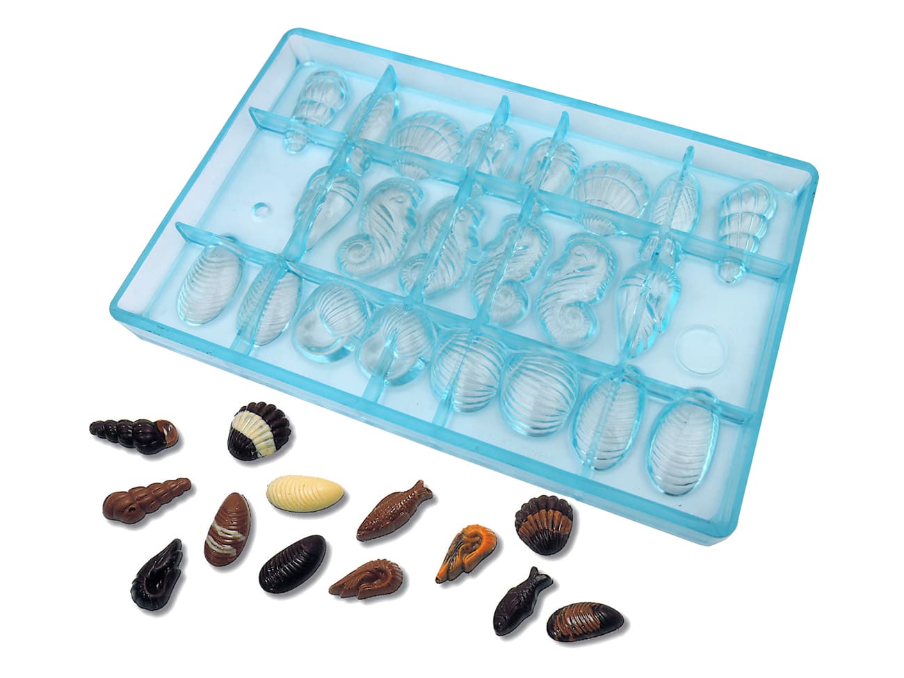 Moule chocolat - coquillages et crustacés